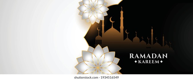 beautiful islamic ramadan kareem decorative banner design