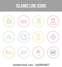 Beautiful Islamic vector icon set