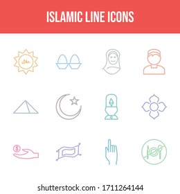 Beautiful Islamic vector icon set