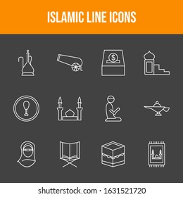 Beautiful Islamic Vector Icons Set