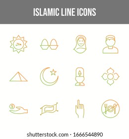 Beautiful Islamic Vector Icons Set	