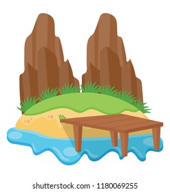 
A beautiful island in rocks, island rocks 
