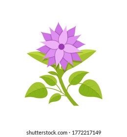 Schöne einzelne Blumensymbol, Vektorgrafik