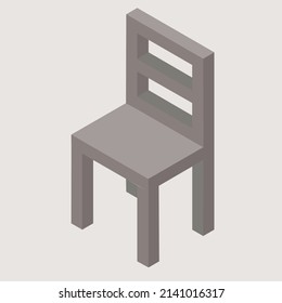 A beautiful isometric chair. Isometric style chair