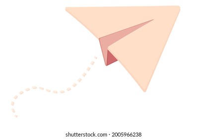 Beautiful Isometric Paper Plane Vector Illustration