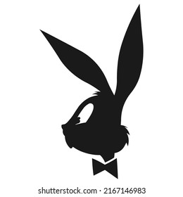 A Beautiful Jack Rabbit Or Hare Sits. Cartoon Character Vector Flat Illustration Isolated On A White Background.