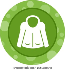 Beautiful Jacket Glyph Vector Icon