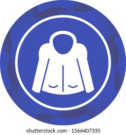 Beautiful Jacket Glyph Vector Icon