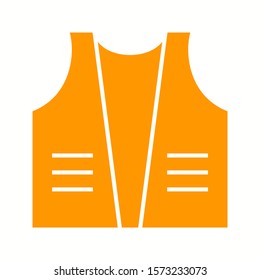 Beautiful Jacket Glyph Vector Icon