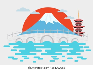 Beautiful Japan Travel Landmark