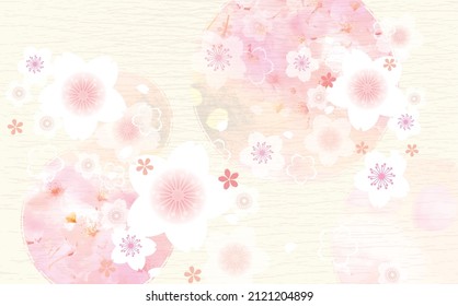 Beautiful Japanese flower Sakura background illustration