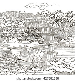 Japan Coloring Page Images Stock Photos Vectors Shutterstock