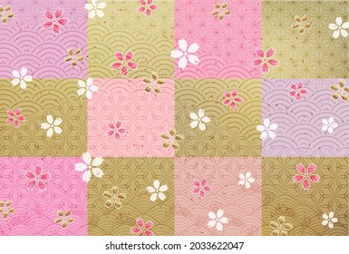 Beautiful Japanese pattern background illustration
