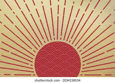 Beautiful Japanese pattern background illustration
