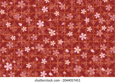 Beautiful Japanese pattern background illustration
