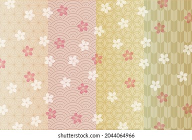 Beautiful Japanese pattern background illustration