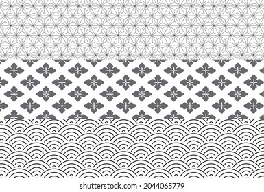 Hermosa ilustración de fondo de patrón japonés