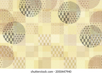 Beautiful Japanese pattern background illustration