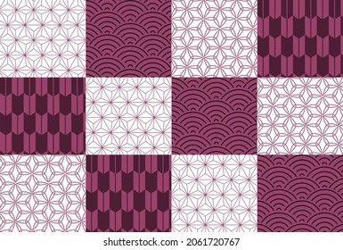 Beautiful Japanese pattern background illustration