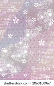 Beautiful Japanese pattern background illustration