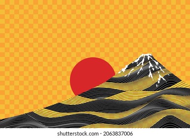 Beautiful Japanese pattern background illustration
