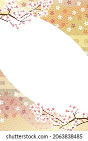 Beautiful Japanese pattern background illustration