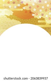 Beautiful Japanese pattern background illustration