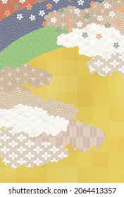 Beautiful Japanese pattern background illustration