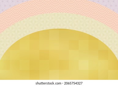 Hermosa ilustración de fondo de patrón japonés