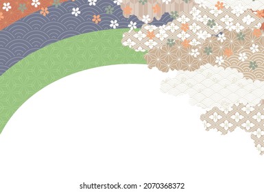 Beautiful Japanese pattern background illustration