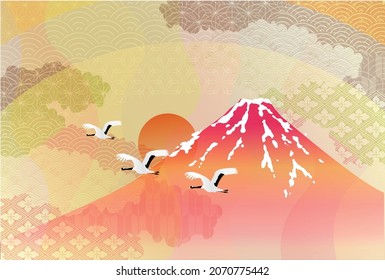 Hermosa ilustración de fondo de patrón japonés