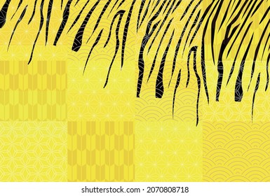 Hermosa ilustración de fondo de patrón japonés