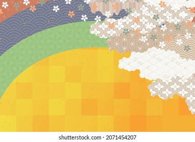 Beautiful Japanese pattern background illustration