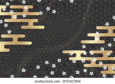 Beautiful Japanese pattern background illustration