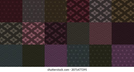 Hermosa ilustración de fondo de patrón japonés