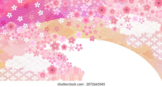 Beautiful Japanese pattern background illustration