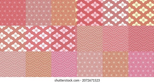 Beautiful Japanese pattern background illustration