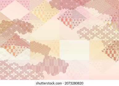 Beautiful Japanese pattern background illustration