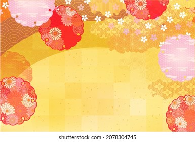 Beautiful Japanese pattern background illustration