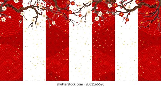 Beautiful Japanese pattern background illustration