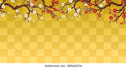 Beautiful Japanese pattern background illustration