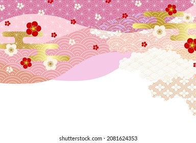 Beautiful Japanese pattern background illustration
