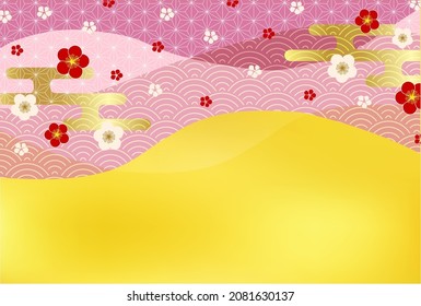 Beautiful Japanese pattern background illustration