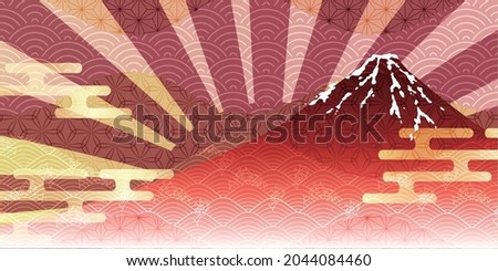Beautiful Japanese pattern background illustration