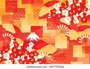 Beautiful Japanese pattern with a crane