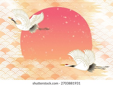 Lindas ilustrações japonesas de design de padrão