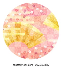 Beautiful Japanese pattern icon illustration