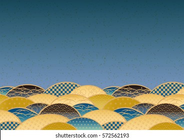 Beautiful Japanese Pattern of the Sea