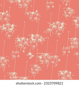 Beautiful japanese sparkler seamless pattern,
