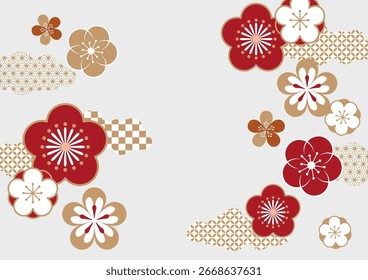 Hermoso fondo de ilustración estampado de estilo japonés